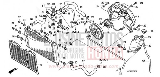 RADIATEUR (CBF600S8/SA8/N8/NA8) CBF600N8 de 2008